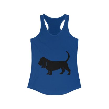 Basset Hound Silhouette Women's Racerback Tank