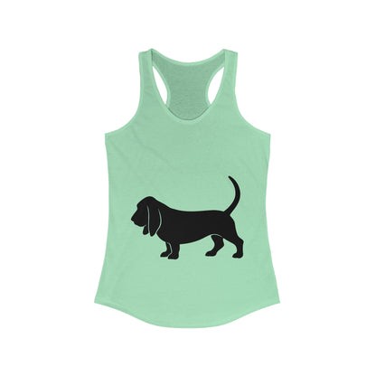 Basset Hound Silhouette Women's Racerback Tank