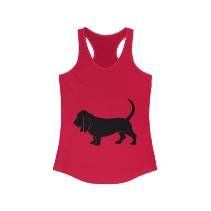 Basset Hound Silhouette Women's Racerback Tank