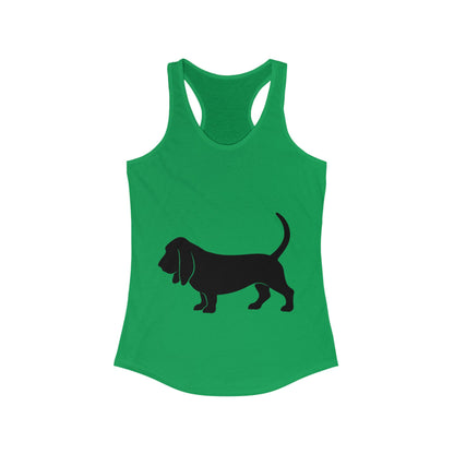 Basset Hound Silhouette Women's Racerback Tank
