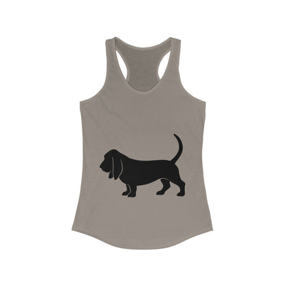 Basset Hound Silhouette Women's Racerback Tank