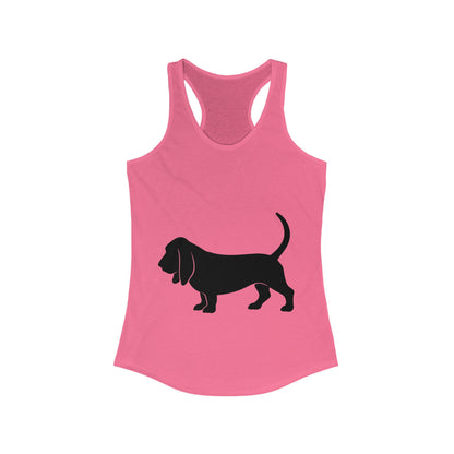 Basset Hound Silhouette Women's Racerback Tank