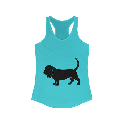 Basset Hound Silhouette Women's Racerback Tank