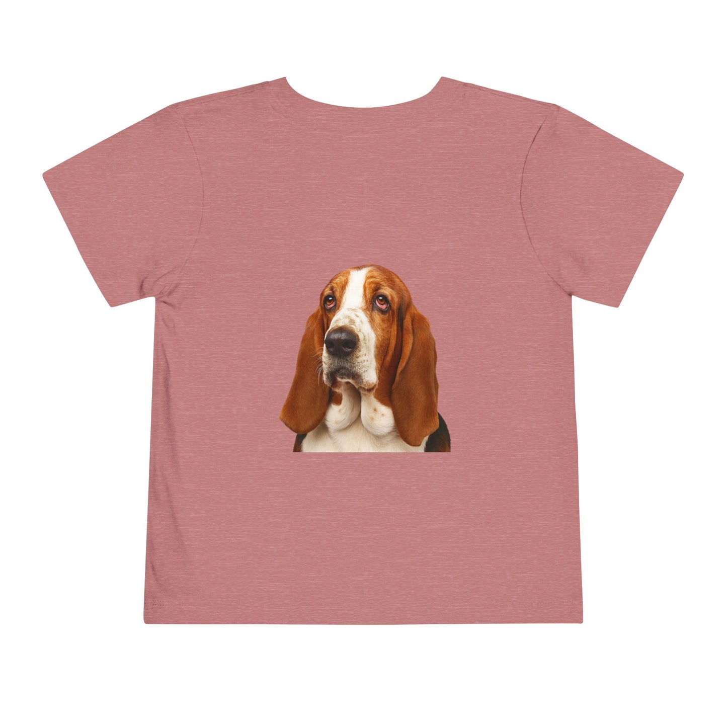 Basset Head Toddler Unisex Short Sleeve Crewneck Tee