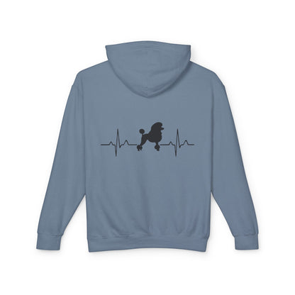 My Heart Beats For Poodles Unisex Lightweight Hoodie