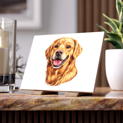 Golden Head Ceramic Photo Tile