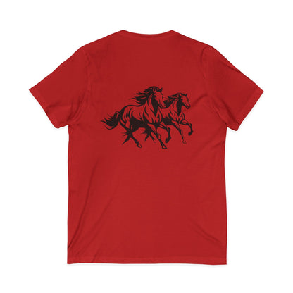 Horsin' Around Unisex Short Sleeve V-Neck Tee