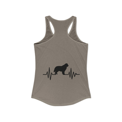 My Heart Beats For Newfies Women's Racerback Tank