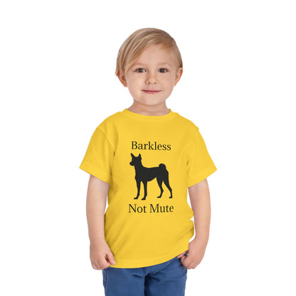 Barkless Not Mute Toddler Unisex Short Sleeve Crewneck Tee