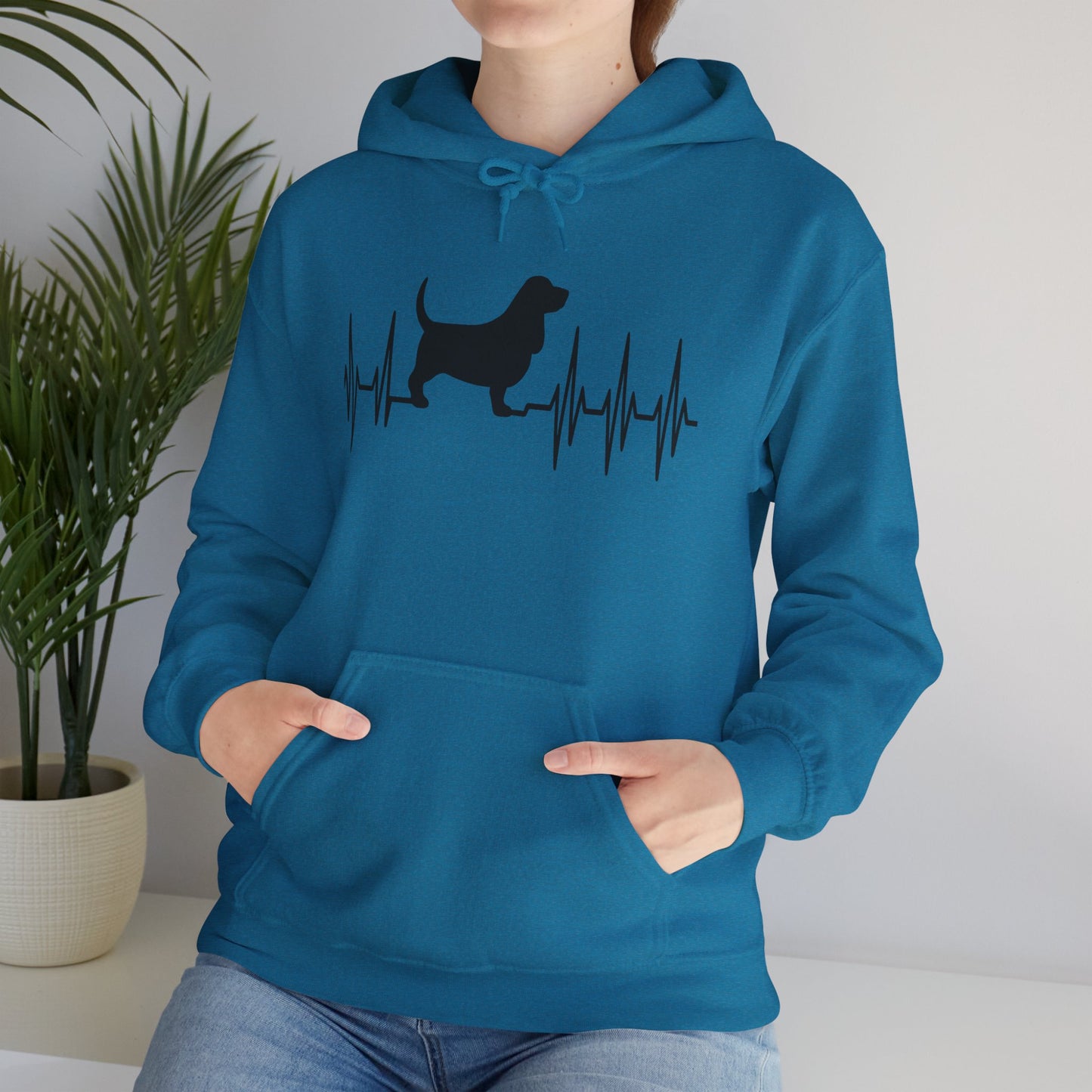 My Heart Beats For Basset Hounds Unisex Hoodie