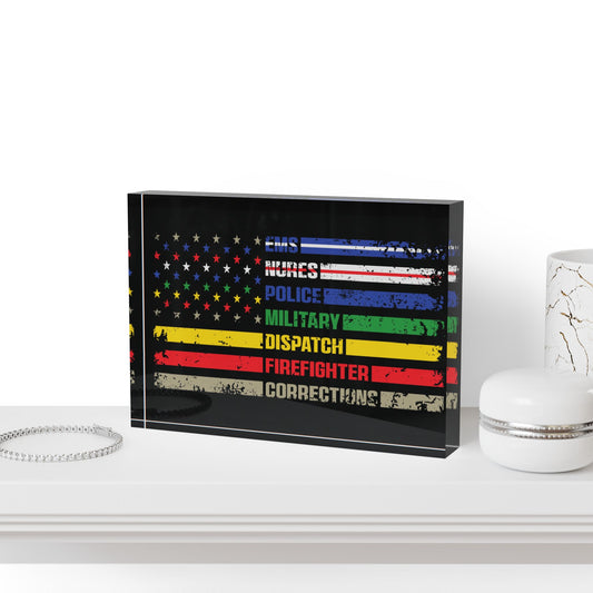 First Responder Acrylic Photo Block