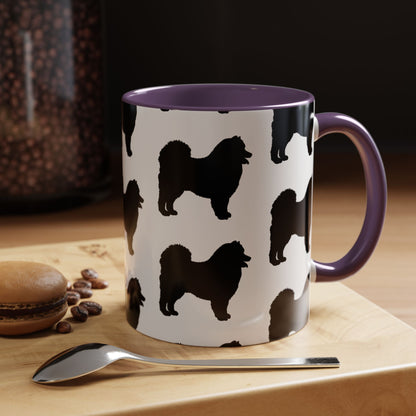 Samoyed Silhouette 2-Tone Coffee Mug