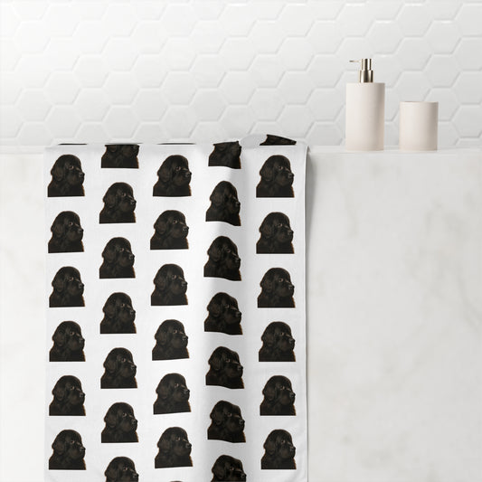 Newfie Head Mink-Cotton  Beach Towel