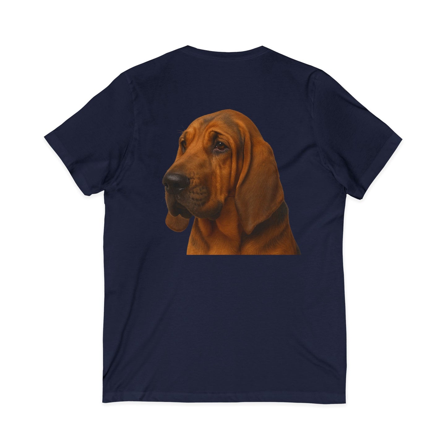 Bloodhound Head Unisex Short Sleeve V-Neck Tee