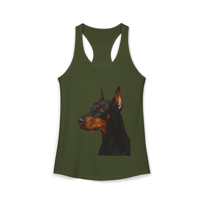 Doberman Head Women's Racerback Tank