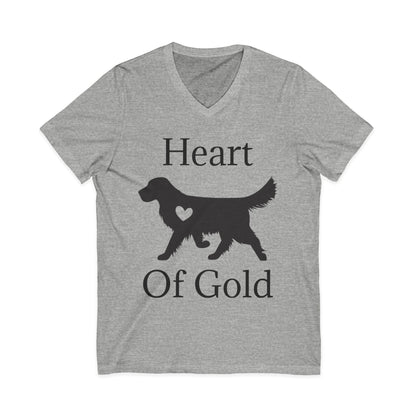 Heart Of Gold Unisex Short Sleeve V-Neck Tee