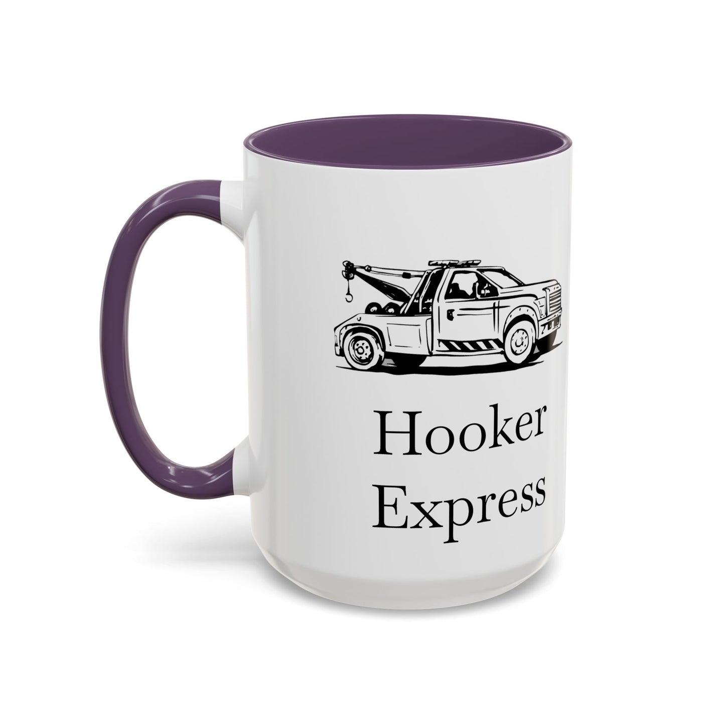 H**ker Express Wheel Lift Tow Truck 2-Tone Coffee Mug
