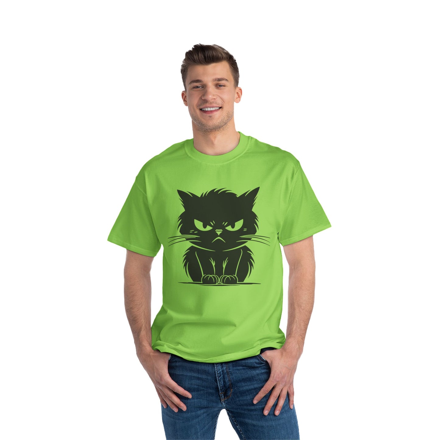 Angry Cat Men's Short-Sleeve Crewneck Tee