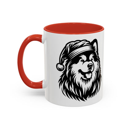 Santa Paws Malamute 2-Tone Coffee Mug