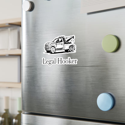 Legal H**ker Wheel Lift Tow Truck Vinyl Decal