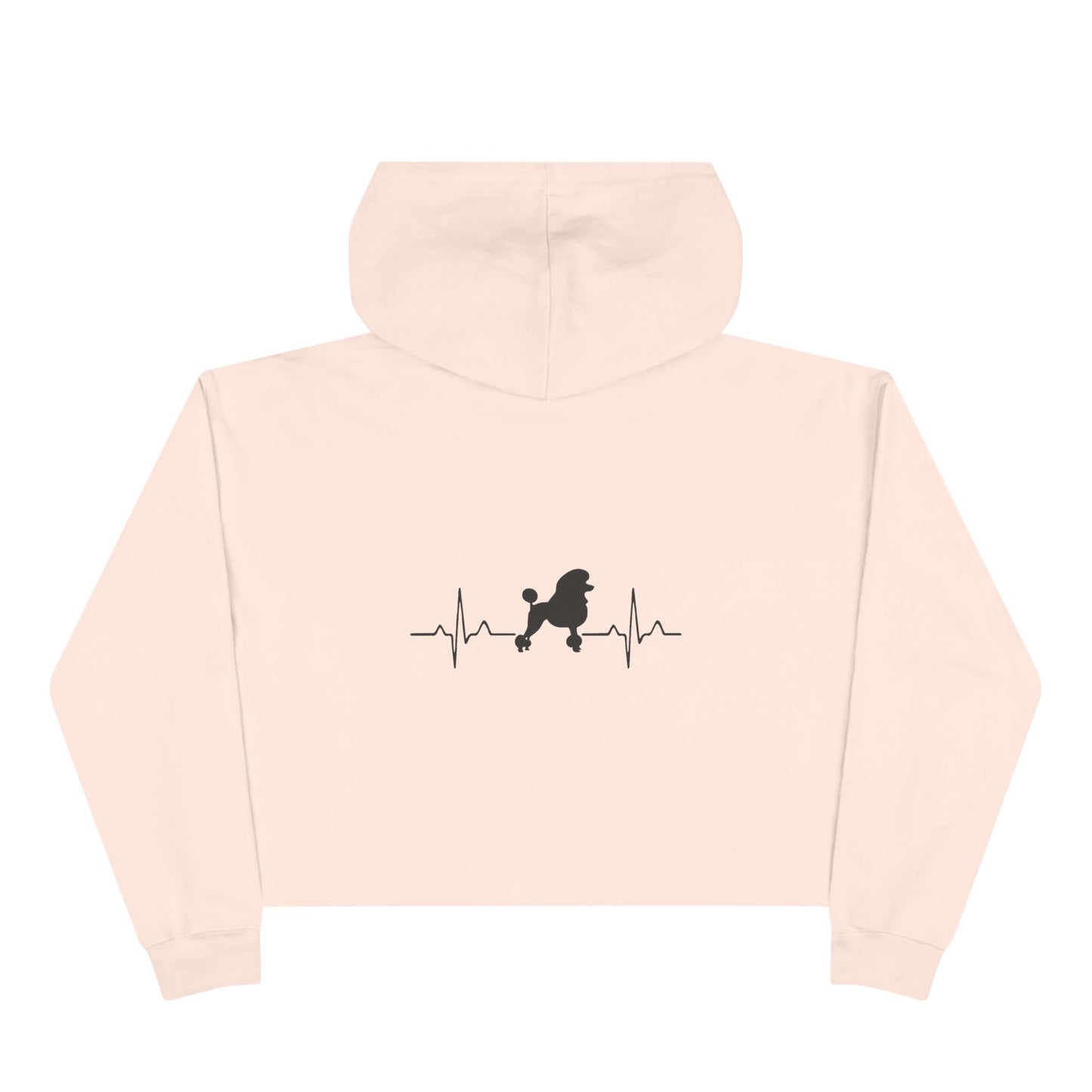 My Heart Beats For Poodles Women's Crop Hoodie