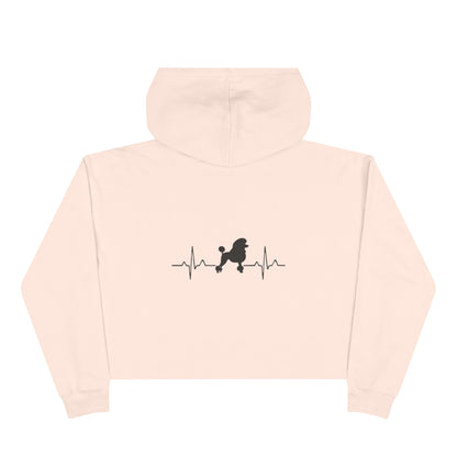 My Heart Beats For Poodles Women's Crop Hoodie