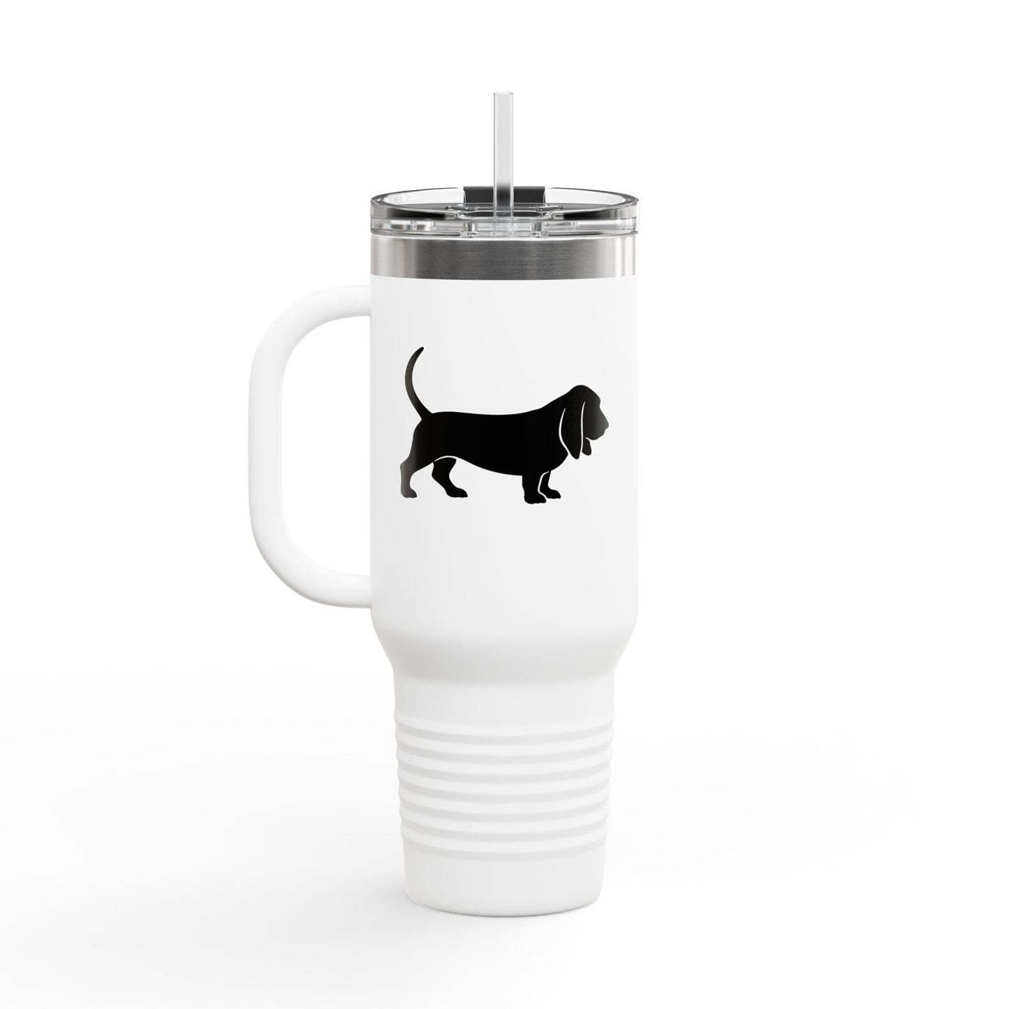 Basset Silhouette Insulated Travel Mug