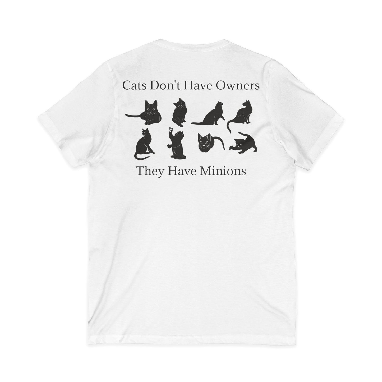 Cat Minions Unisex Short Sleeve V-Neck Tee