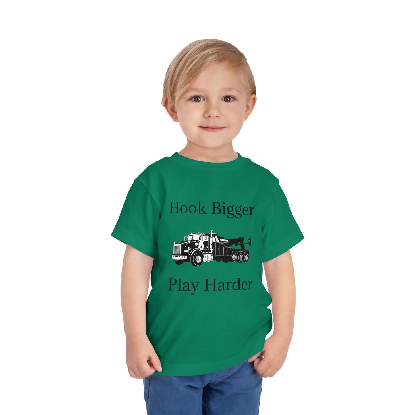 Hook Bigger Toddler Unisex Short Sleeve Crewneck Tee