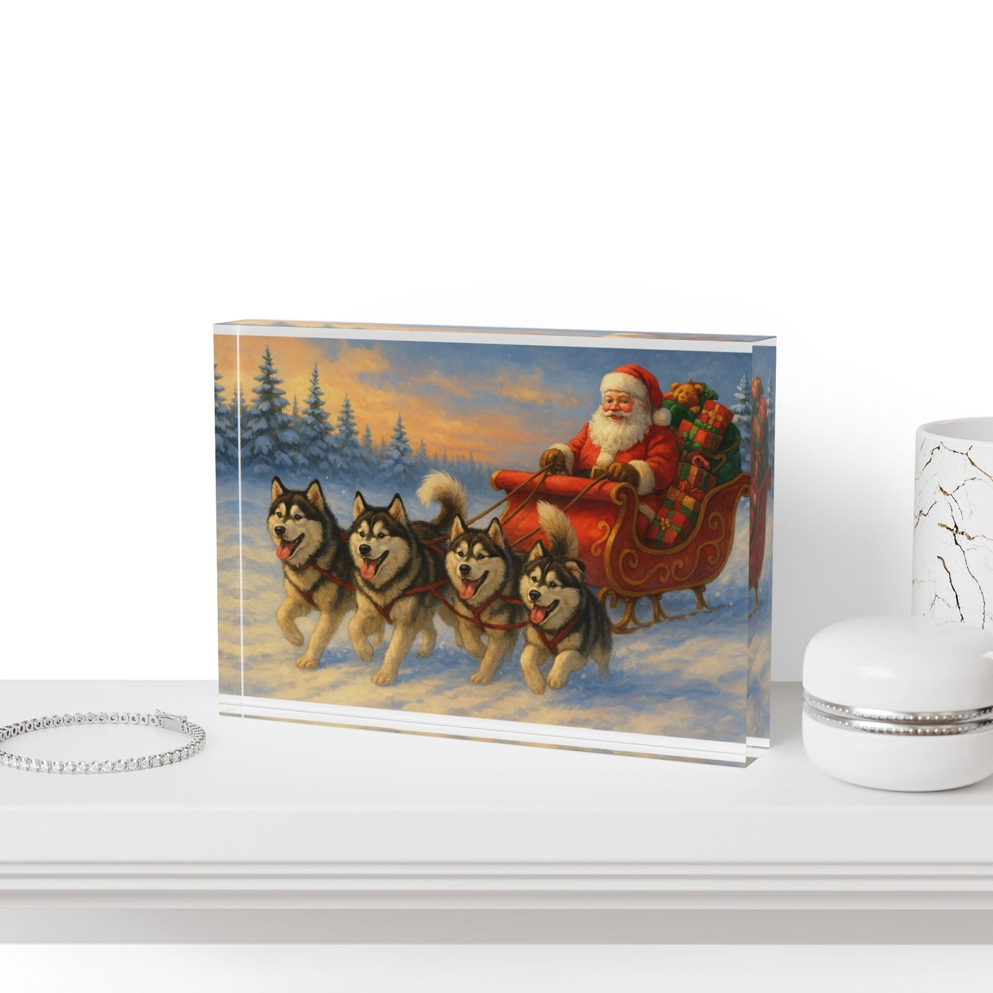 Dashing Through The Snow Acrylic Photo Block