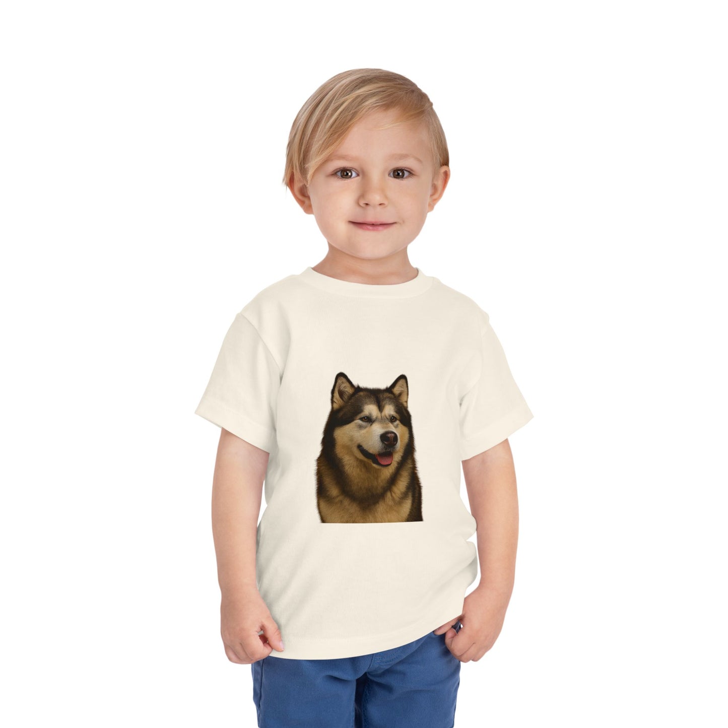 Malamute Head Toddler Unisex Short Sleeve Crewneck Tee