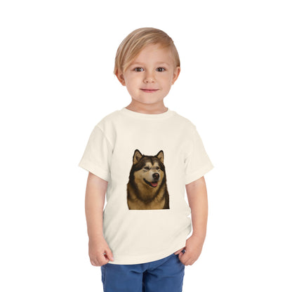 Malamute Head Toddler Unisex Short Sleeve Crewneck Tee