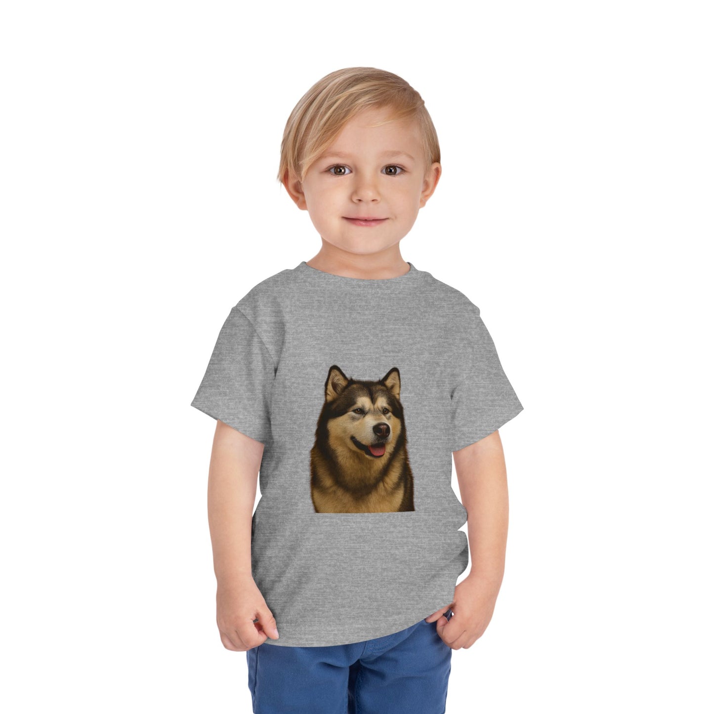 Malamute Head Toddler Unisex Short Sleeve Crewneck Tee