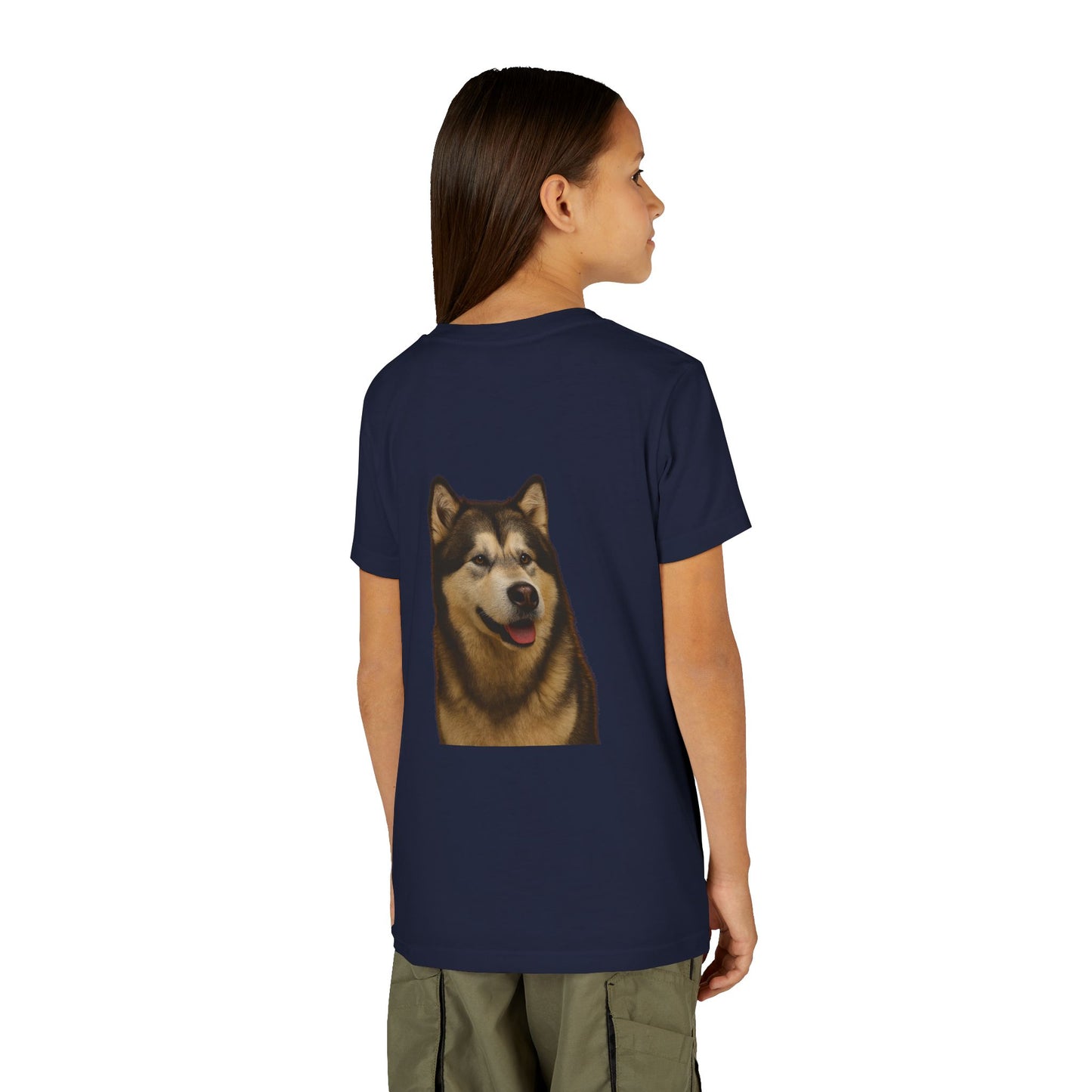 Malamute Head Youth Unisex Short Sleeve Crewneck Tee