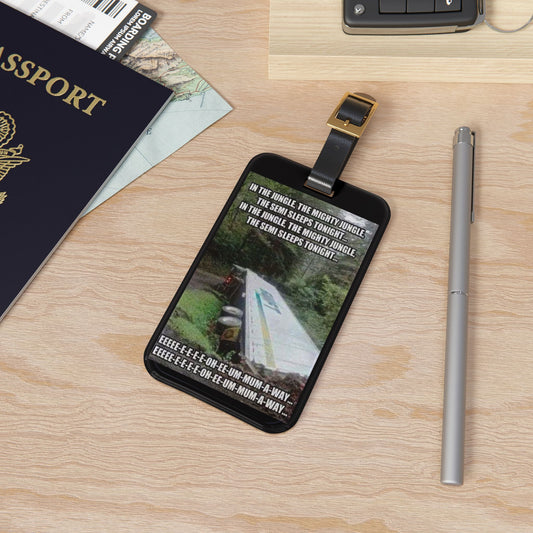 Semi Sleeps Leather Strap Luggage Tag