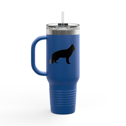 German Shepherd Silhouette Insulated Travel Mug