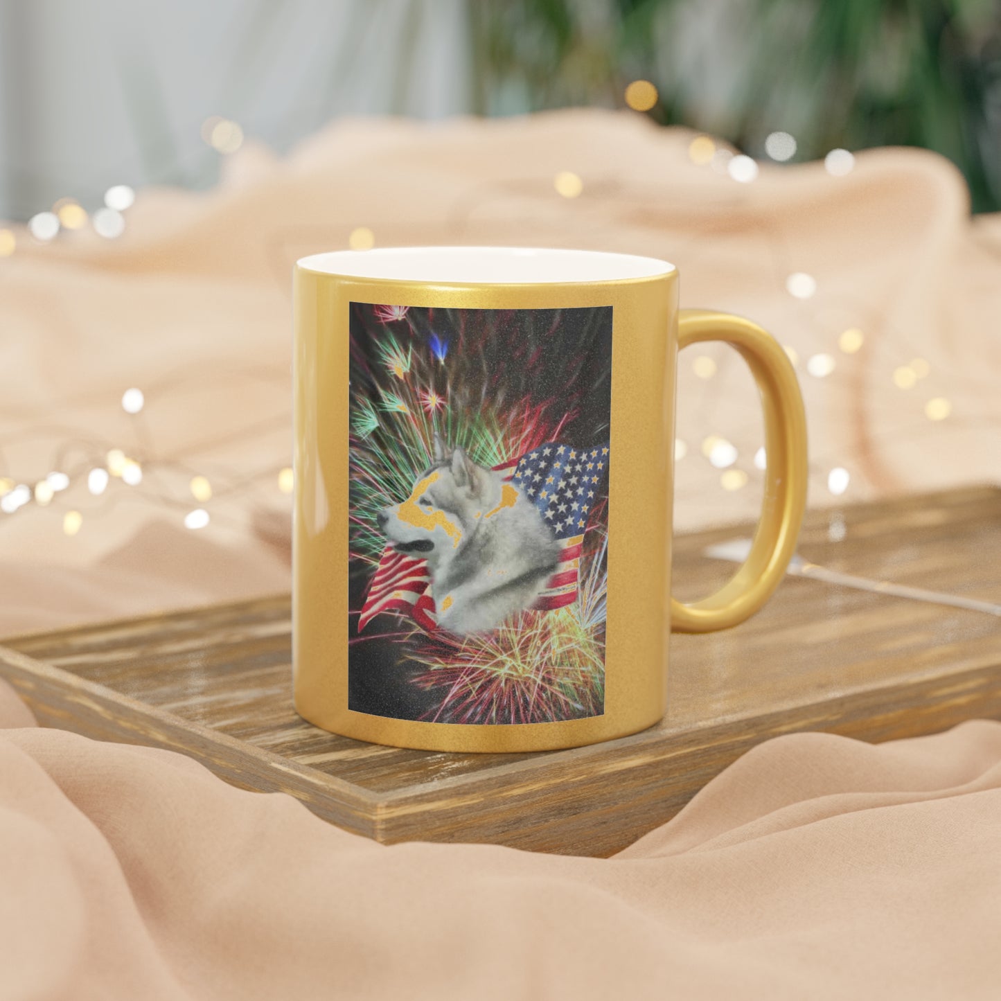 American Malamute Metallic Coffee Mug