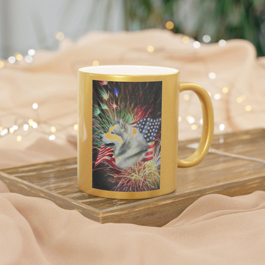 American Malamute Metallic Coffee Mug