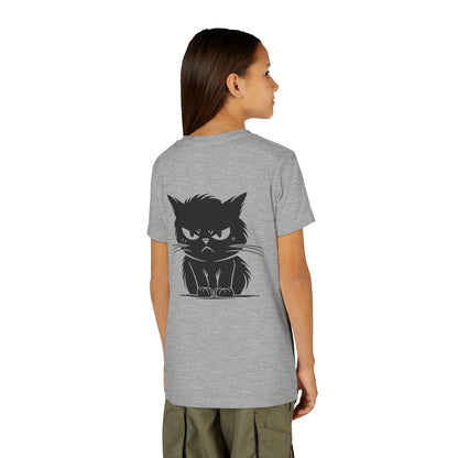 Angry Cat Youth Unisex Short Sleeve Crewneck Tee