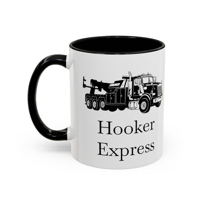H**ker Express Heavy Tow Truck 2-Tone Coffee Mug