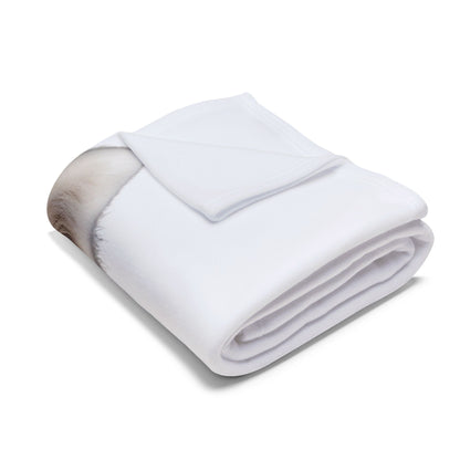 Samoyed Head Arctic Fleece Blanket