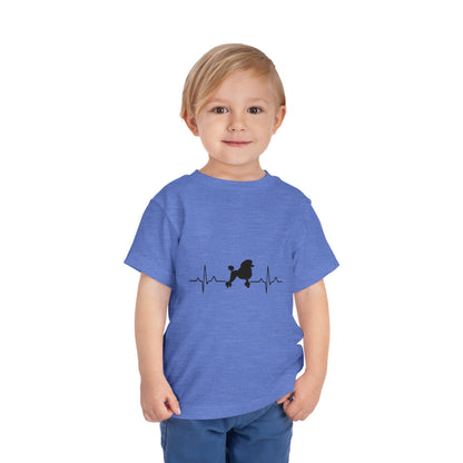 My Heart Beats For Poodles Toddler Unisex Short Sleeve Crewneck Tee