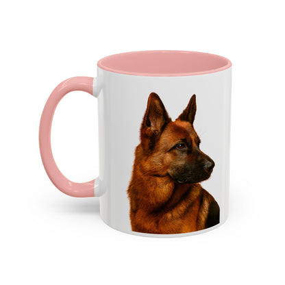 German Shepherd Head 2-Tone Coffee Mug