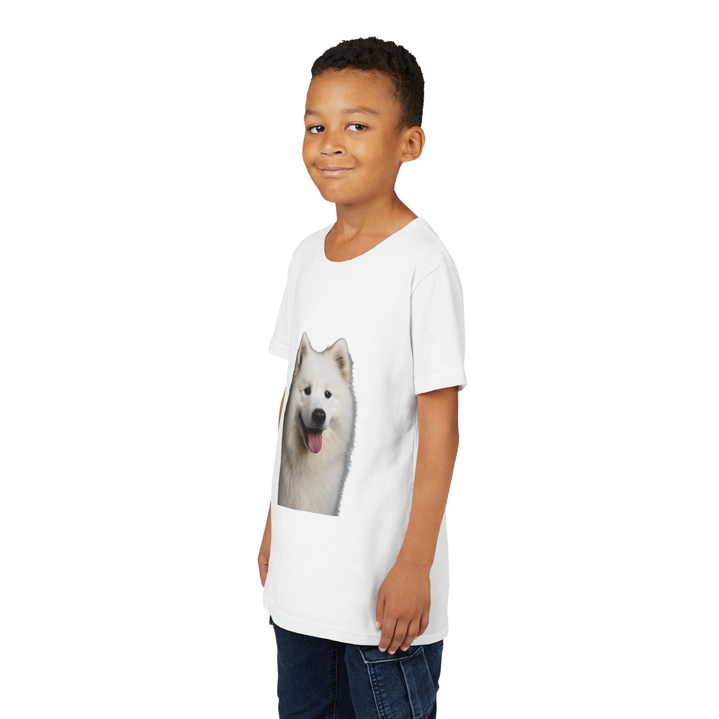 Samoyed Head Youth Unisex Short Sleeve Crewneck Tee
