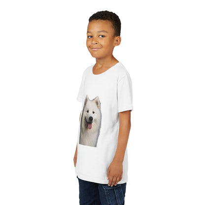 Samoyed Head Youth Unisex Short Sleeve Crewneck Tee