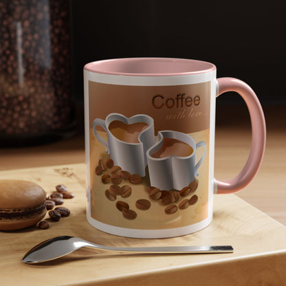 Coffee With Love 2-Tone Coffee Mug