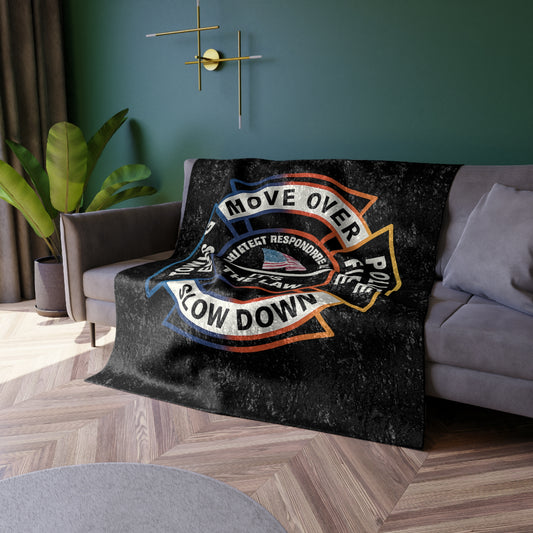 Let First Responders Live Crushed Velvet Blanket