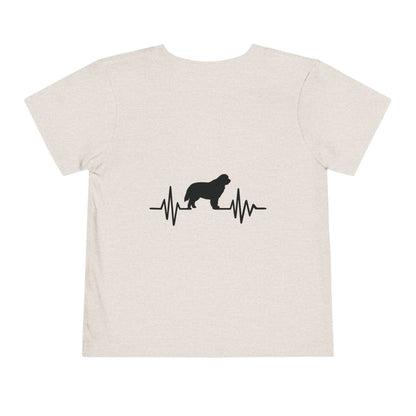 My Heart Beats For Newfies Toddler Unisex Short Sleeve Crewneck Tee