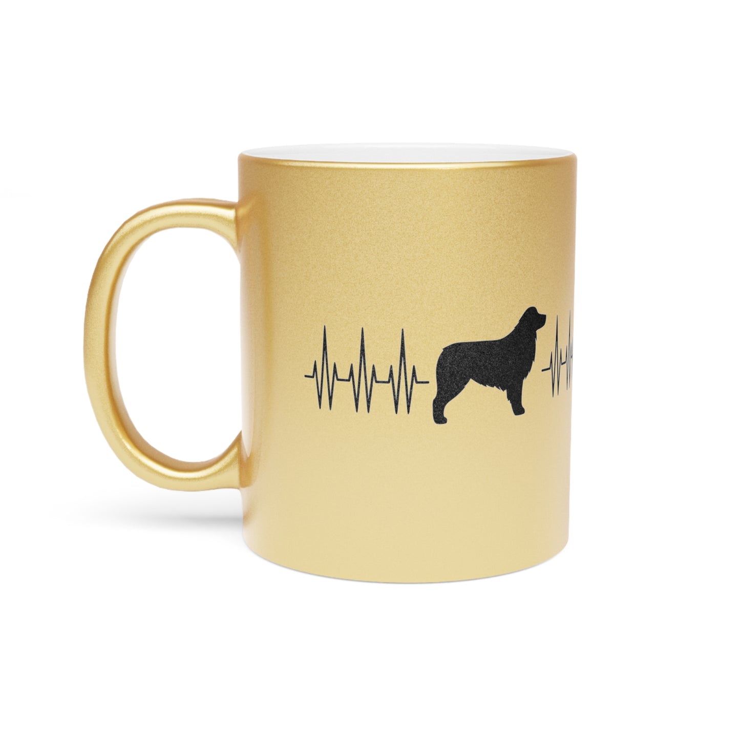 My Heart Beats For Aussies Metallic Coffee Mug
