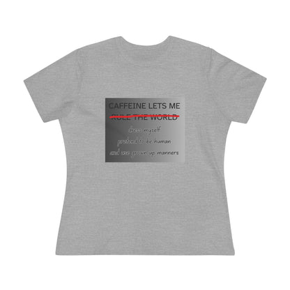 Caffeine Lets Me Women's Short Sleeve Crewneck Tee